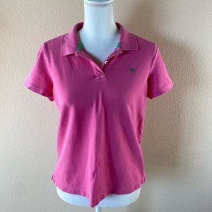 Lilly Pullitzer Resort Fit Pink Polo Sz Medium